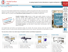Tablet Screenshot of hospital-furniture-india.com